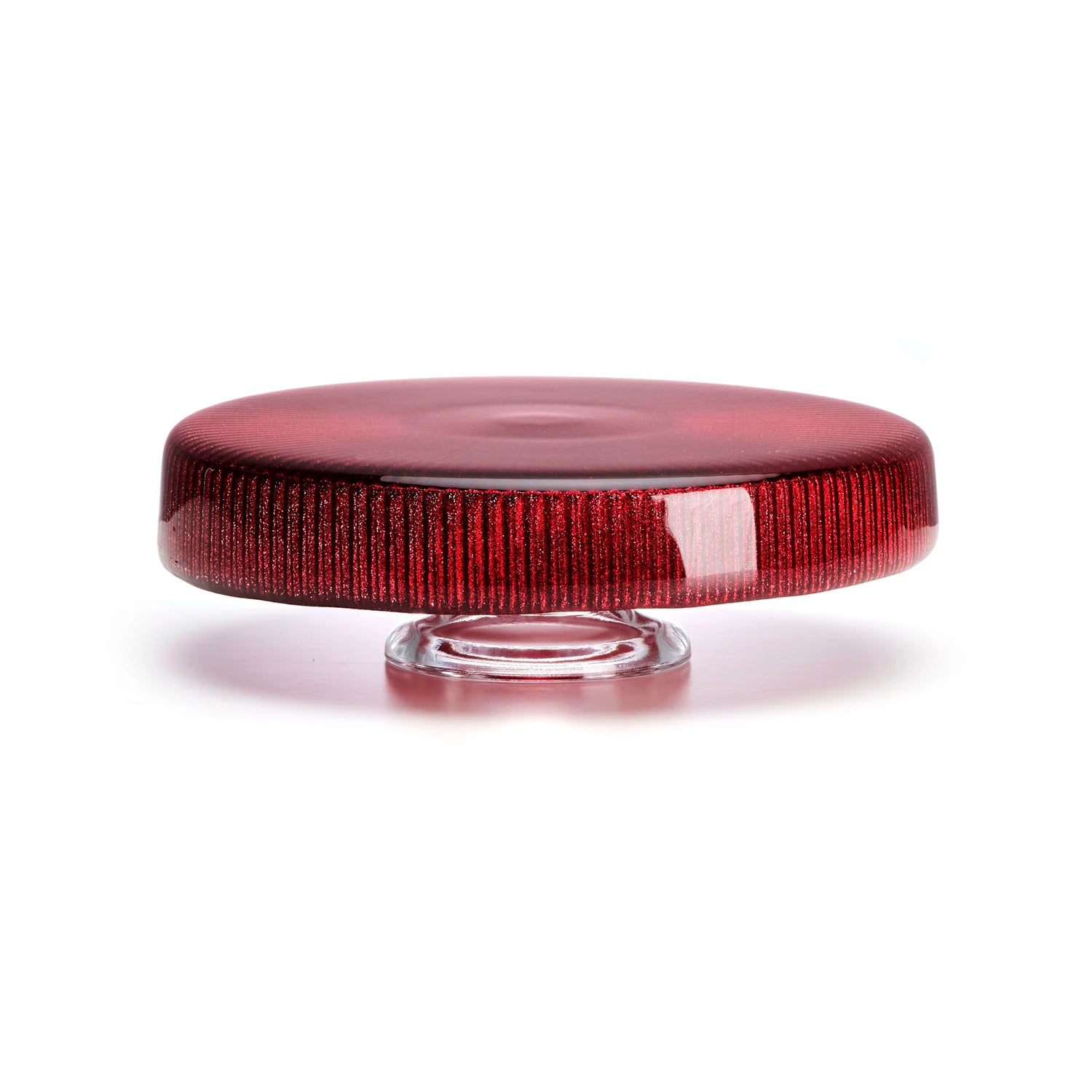 Prato de Bolo Glitter Vermelho Ø26cm