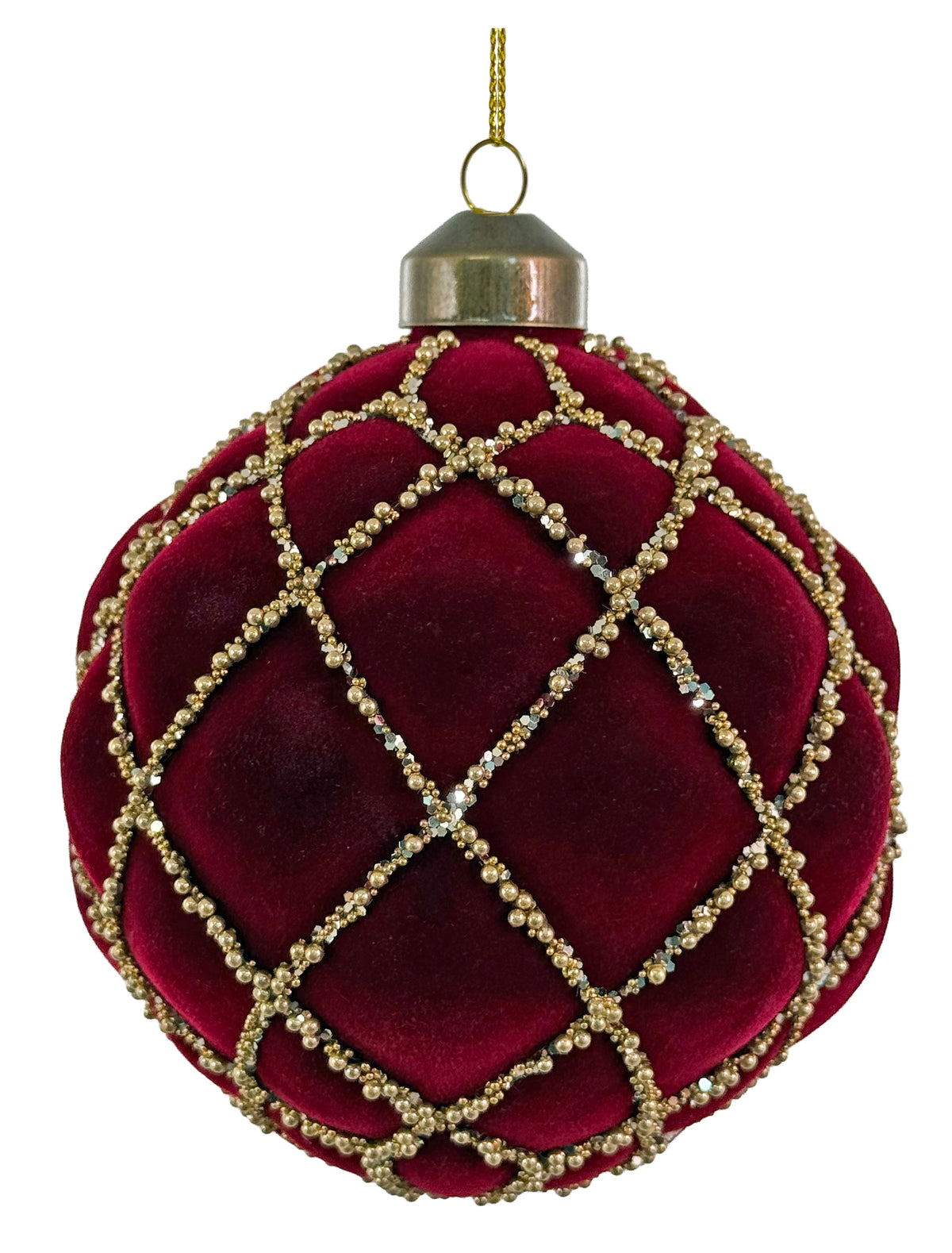 Bola de Veludo Bordeaux 10cm