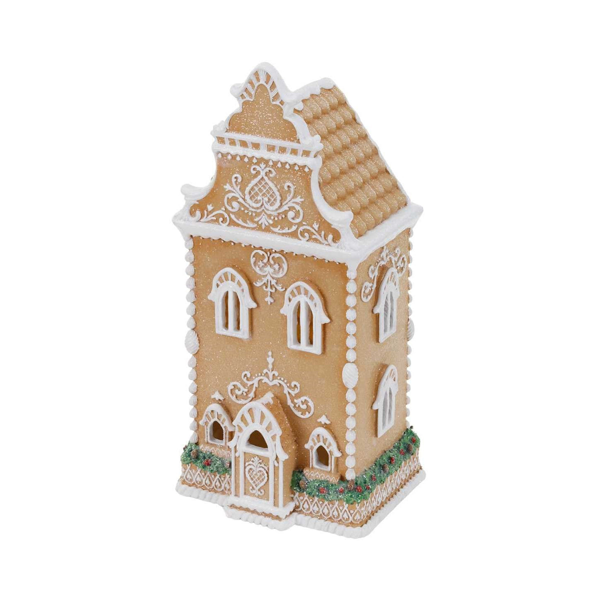 Casa GingerBread XMAS c/ LED Castanha 34,5cm