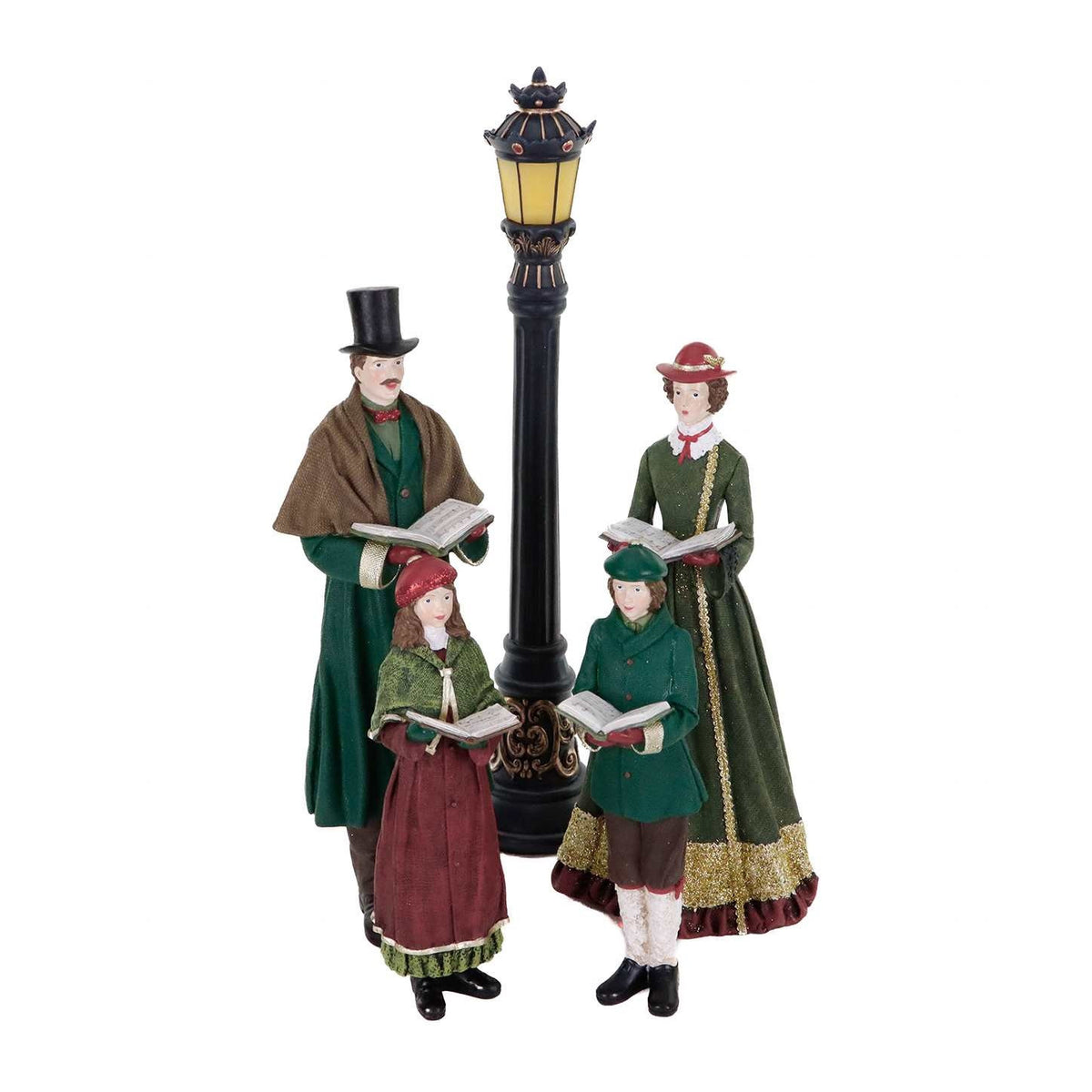 Conjunto de 5 cantores c/LED 51cm