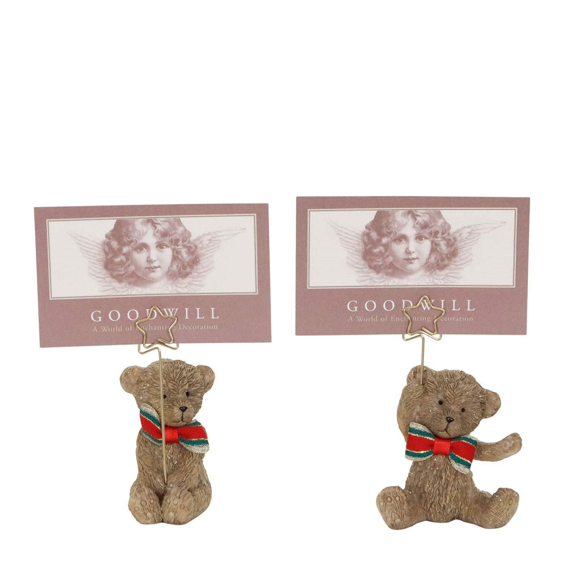 Porta-cartões em forma de urso de Natal 10,5 cm