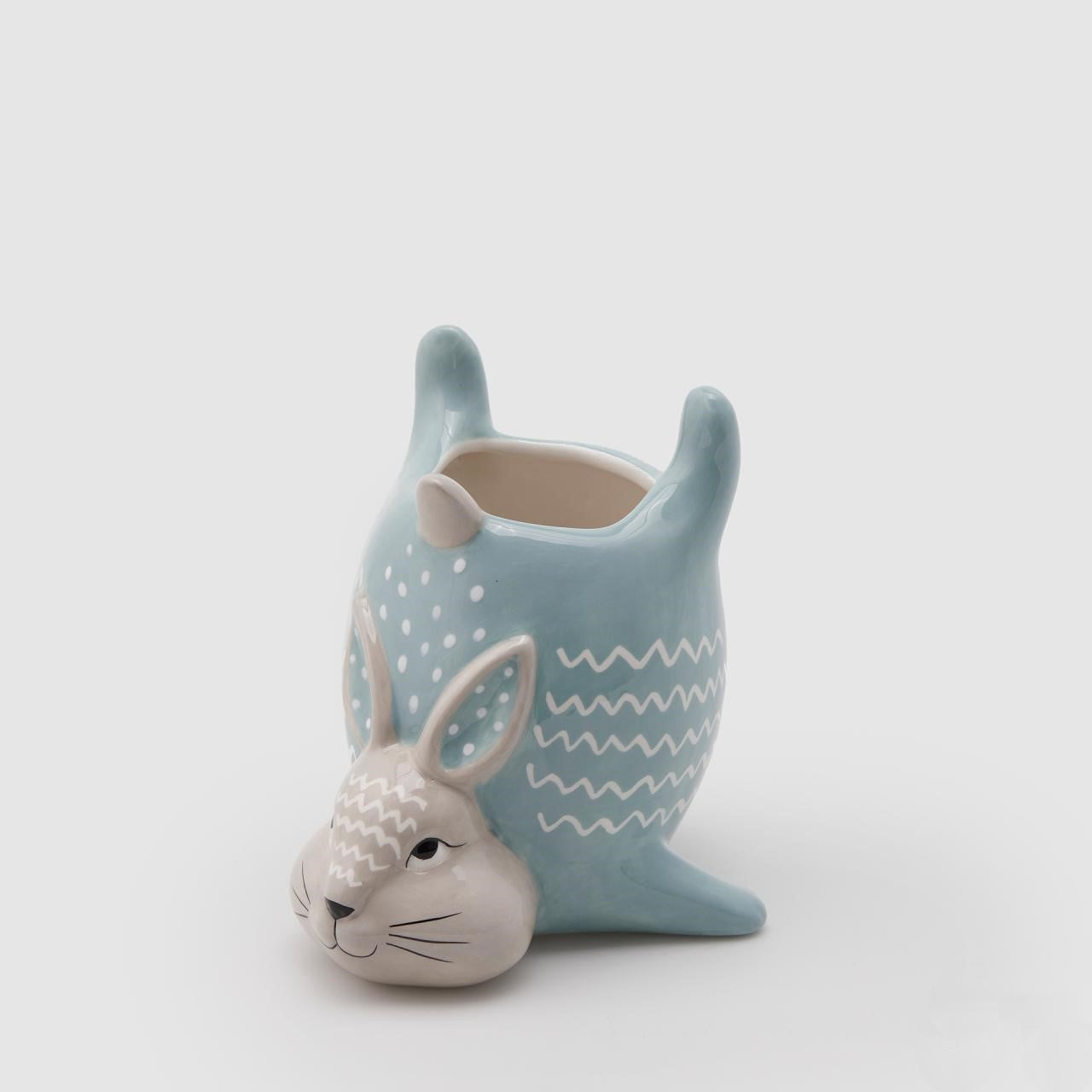 Vaso Coelho Azul 15cm