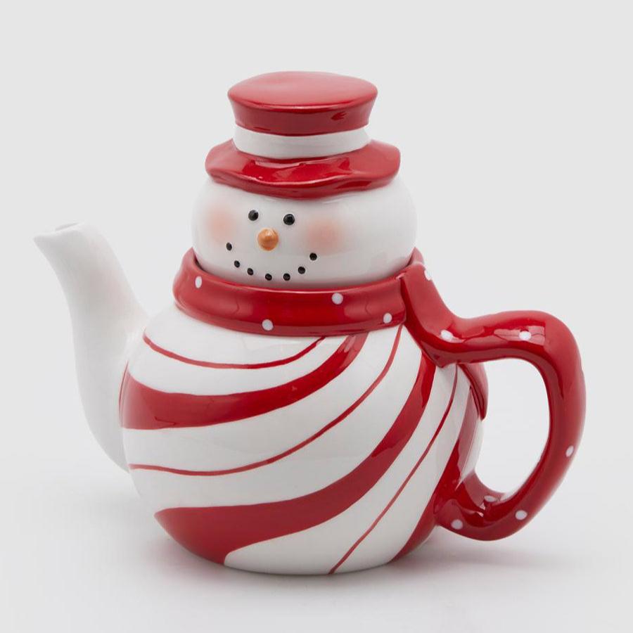 Bule de Chá Boneco de Neve 17x20cm