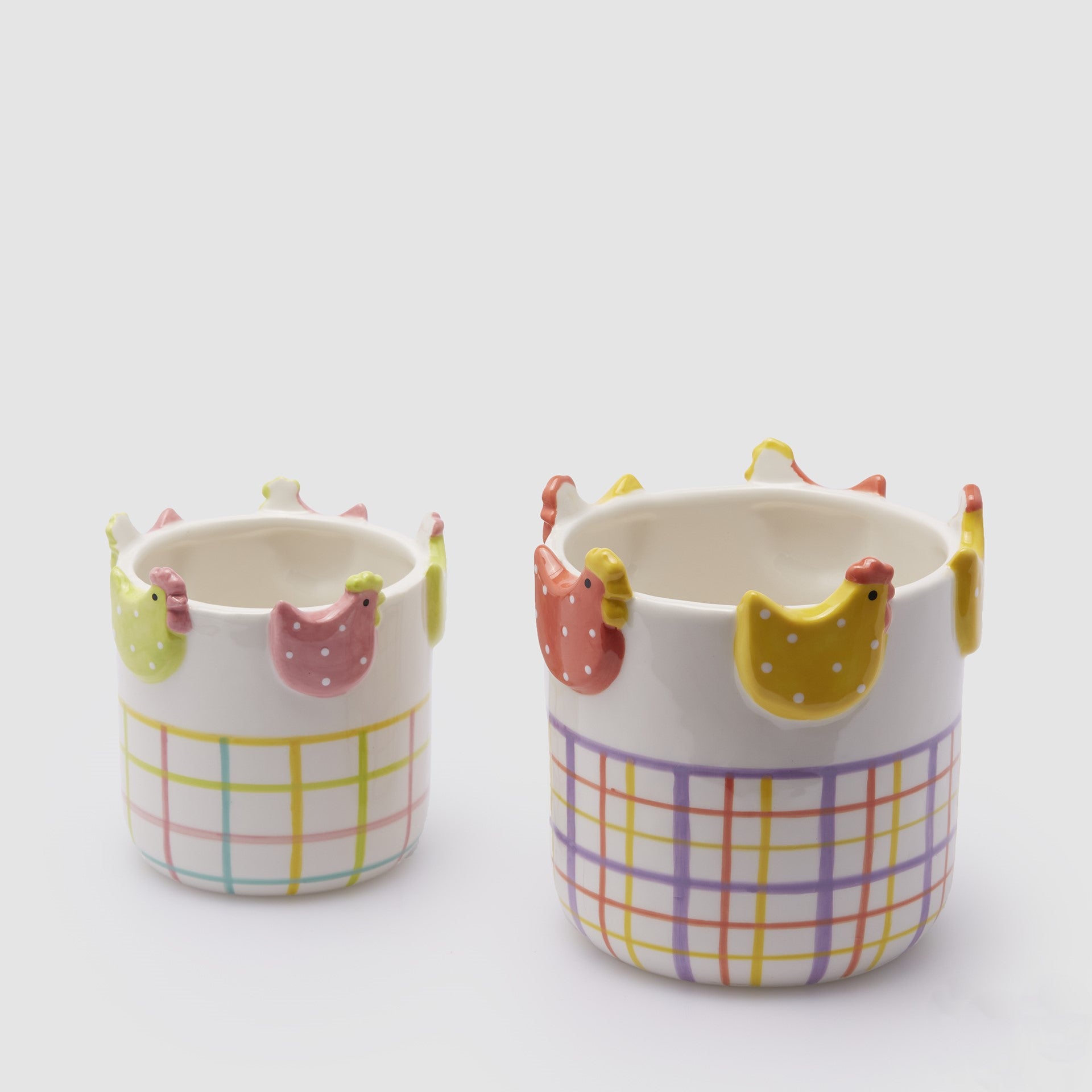 Vaso Galinha Amarela 14cm (uni)