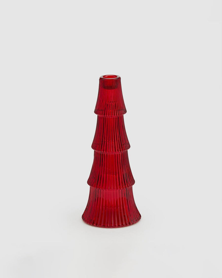 Porta Vela Pinheiro Vermelho 24x10cm