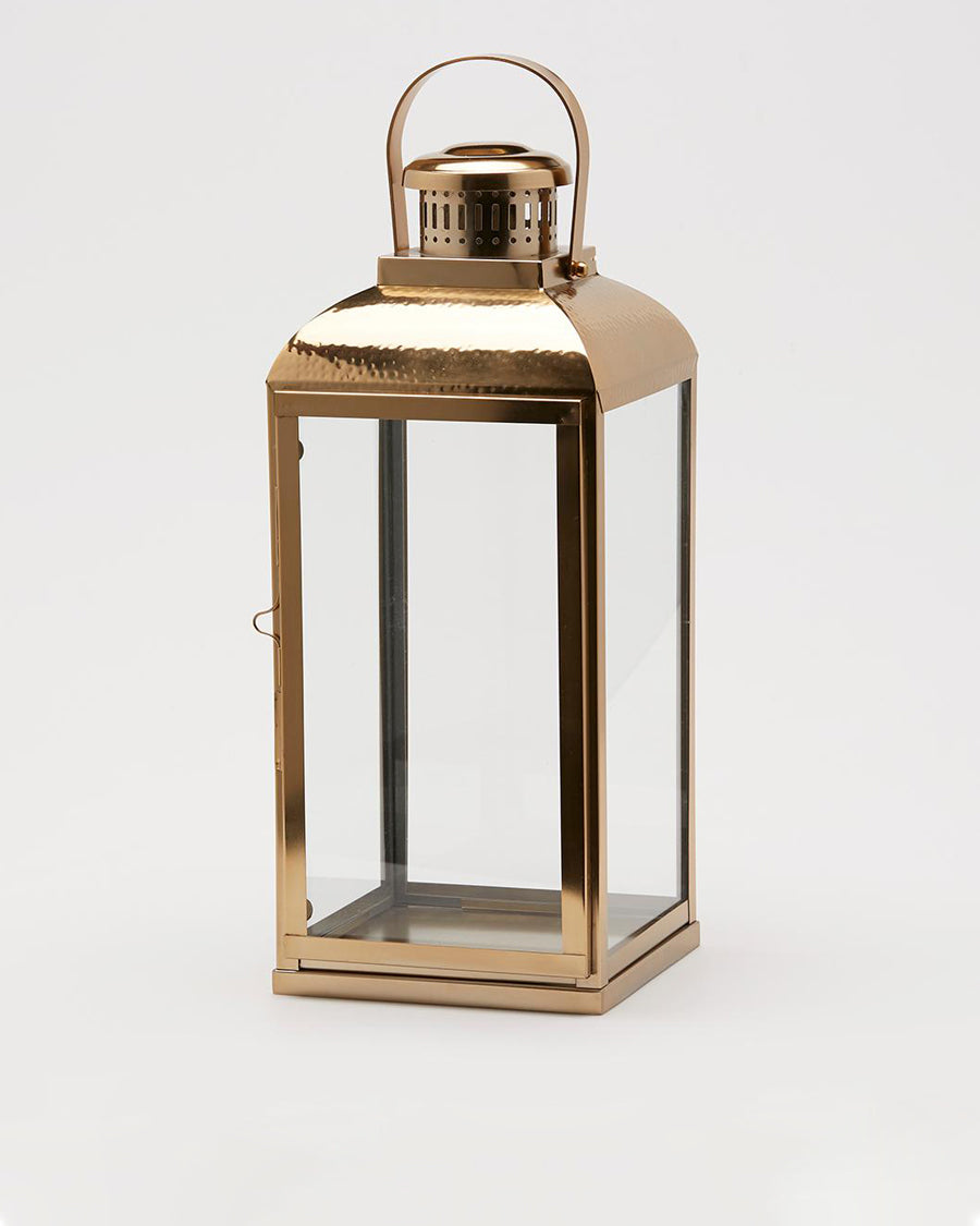Lanterna Inox Dourada 60cm