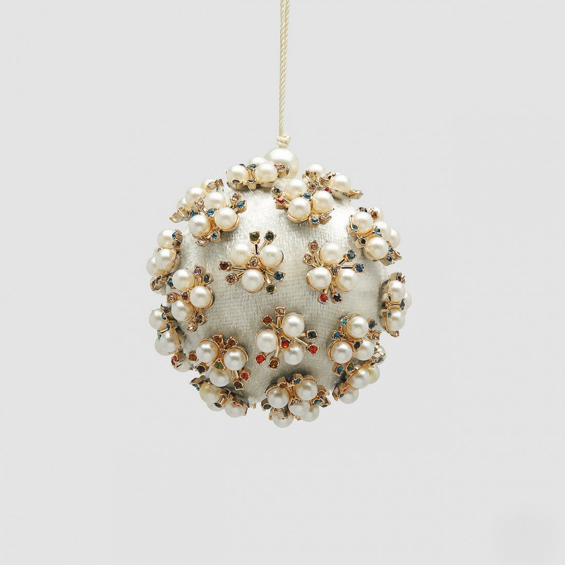 Bola Branca c/ Perolas Ø8cm