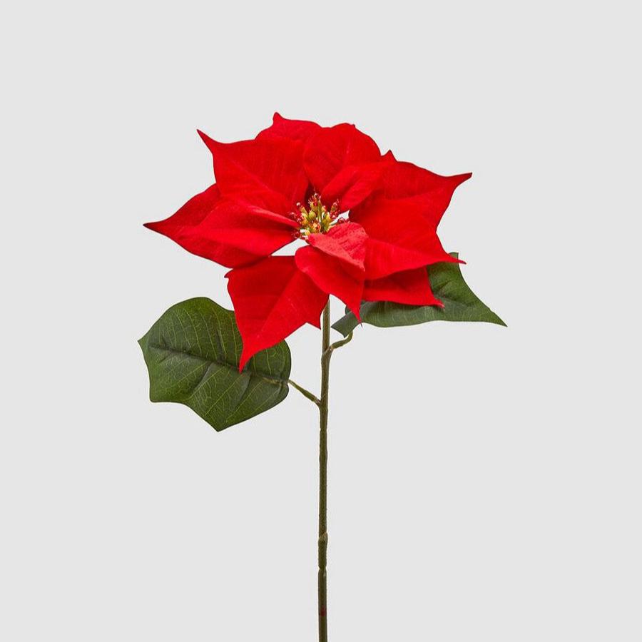 Flor Estrela Natal Vermelha 48cm