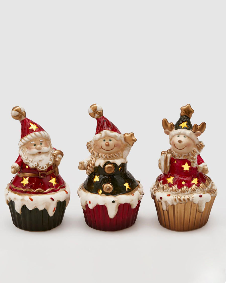 Cupcake Deco Natal c/ Led. 1 uni