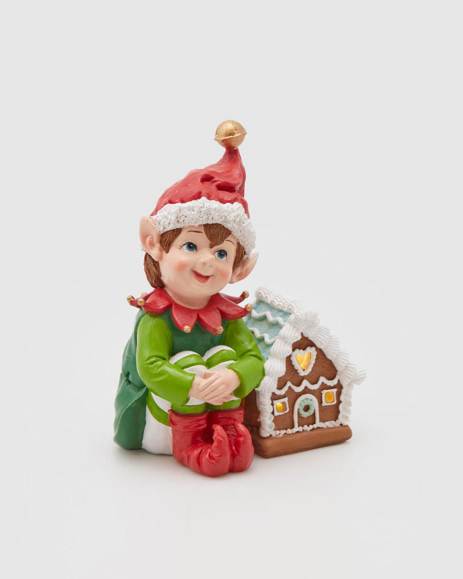 Elfo Casa c/Led 16cm
