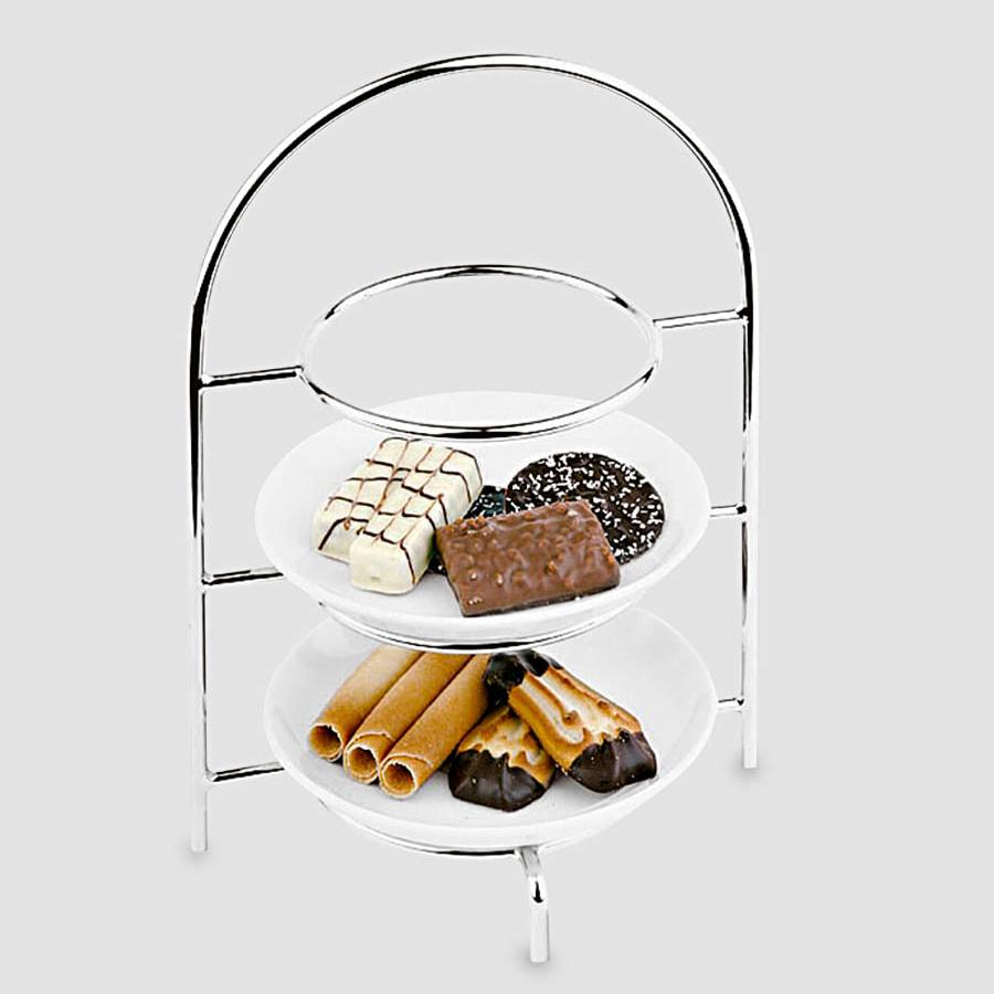 Suporte De Pratos 3 Níveis 18.5X15.5X26 Prateado