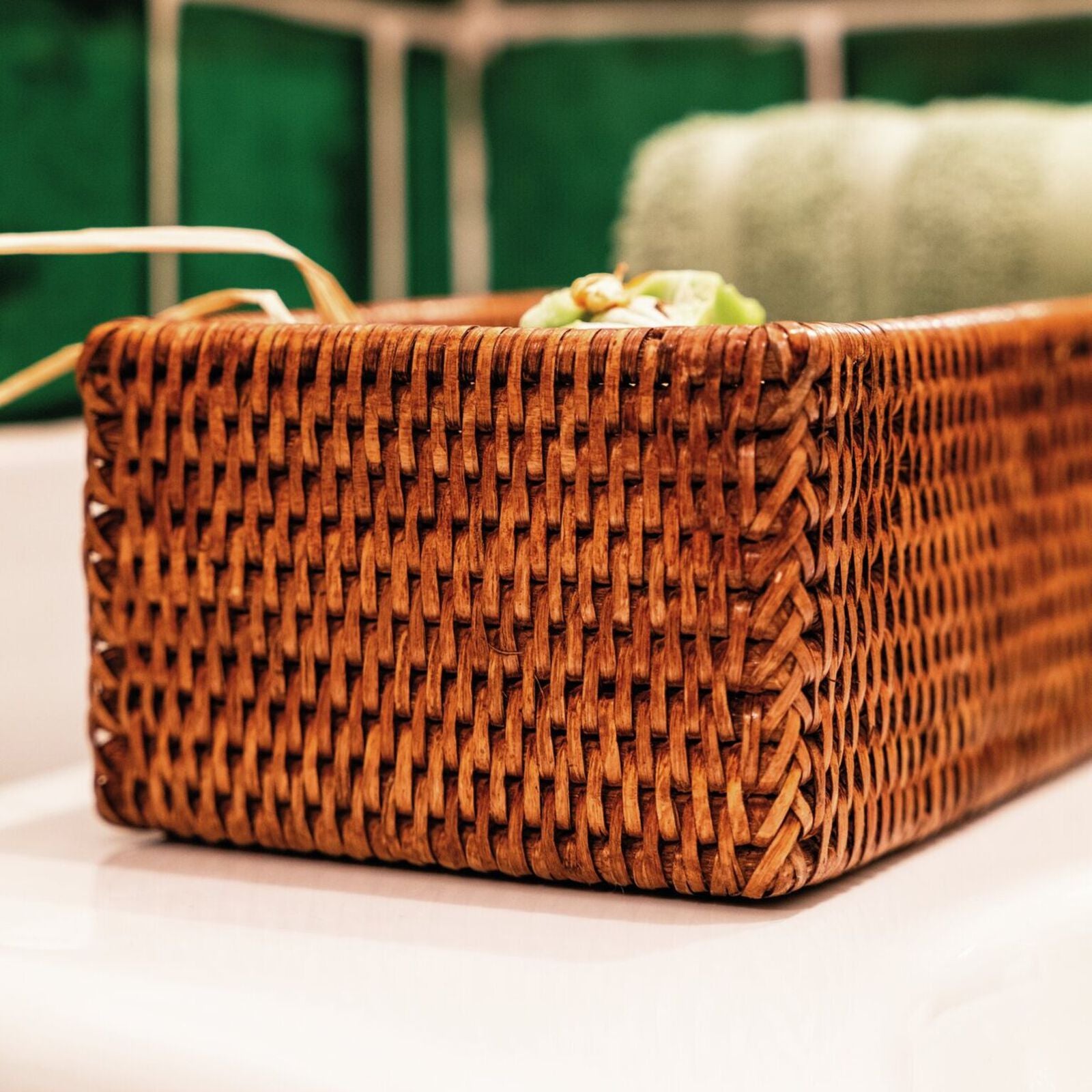 Caixa em Rattan H8x12x26,5cm