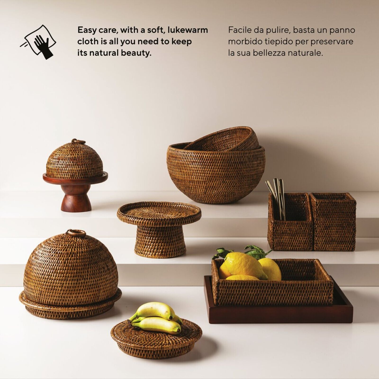 Caixa em Rattan H8x26,5x20,5cm