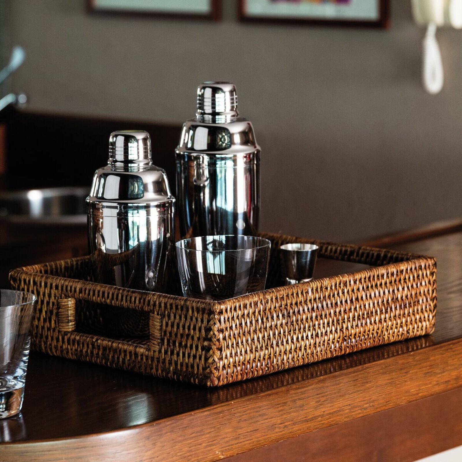 Tabuleiro em Rattan 32,5x26,5cm