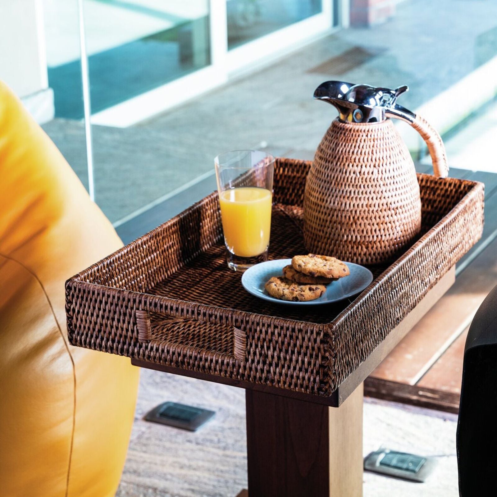 Tabuleiro em Rattan 53x32,5cm