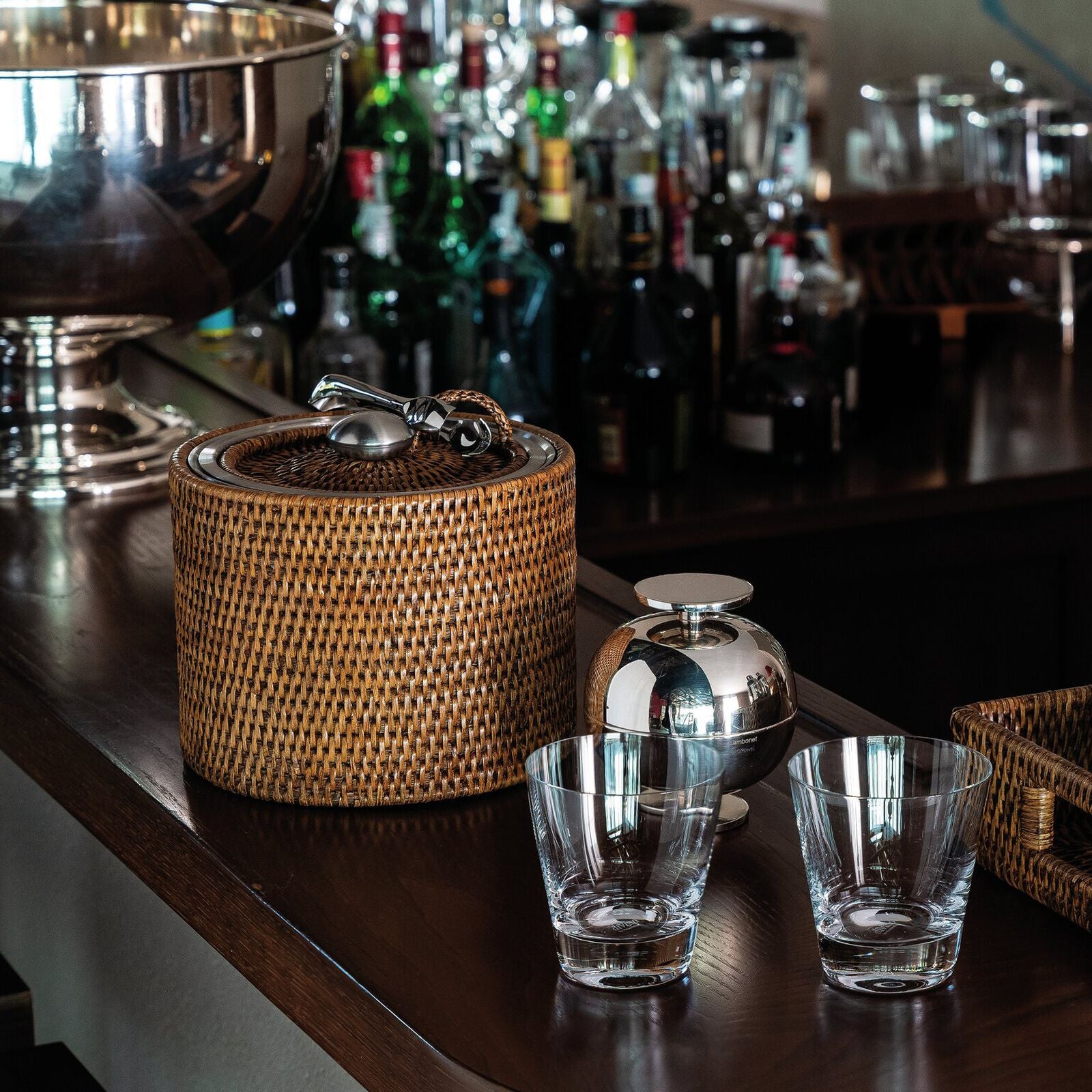 Balde De Gele Rattan D21cm H27cm