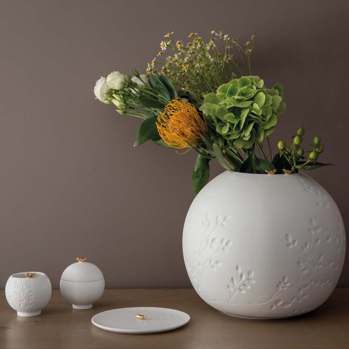 Prato Pássaro Porcelana 14,2Cm