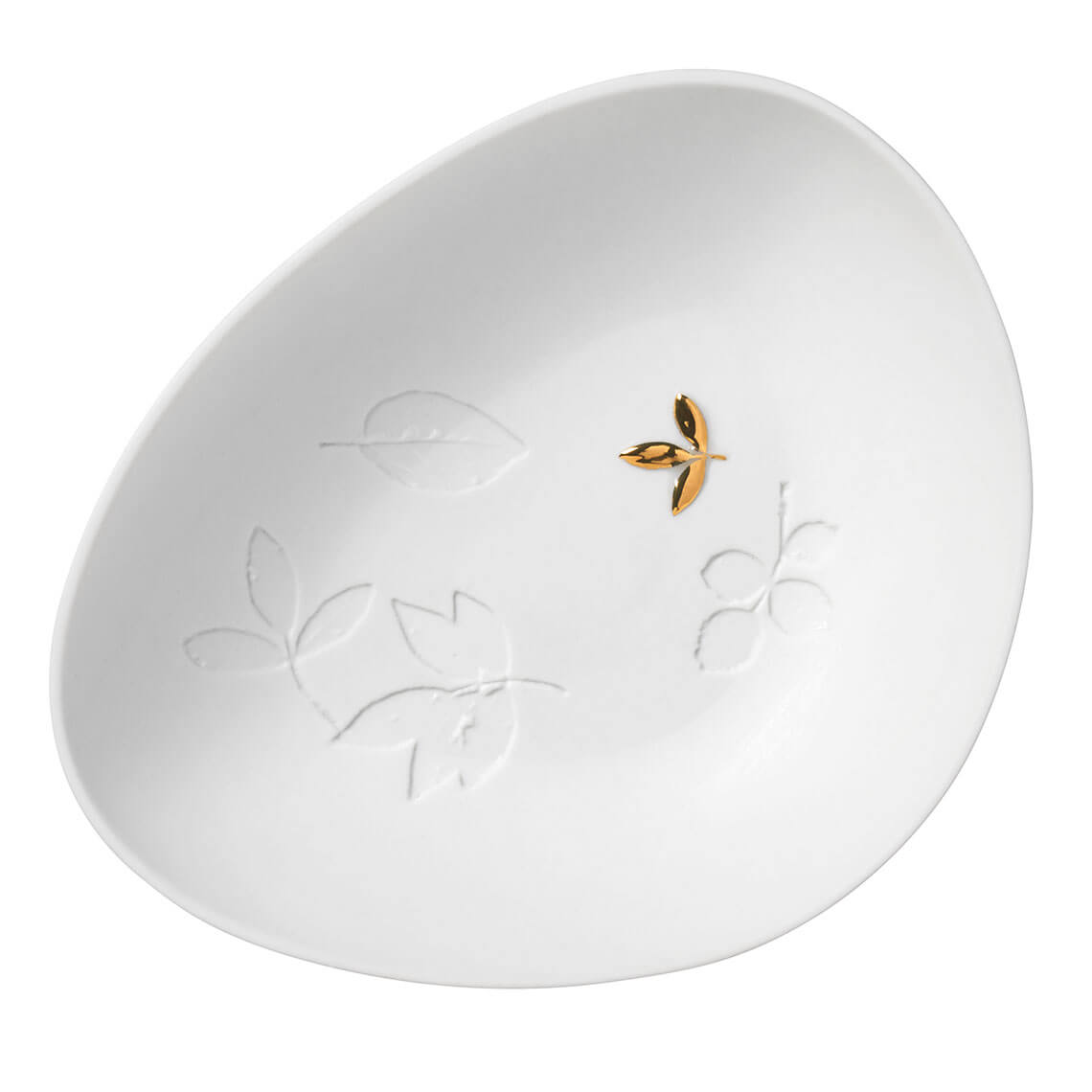 Taça pequena c/ folha dourada