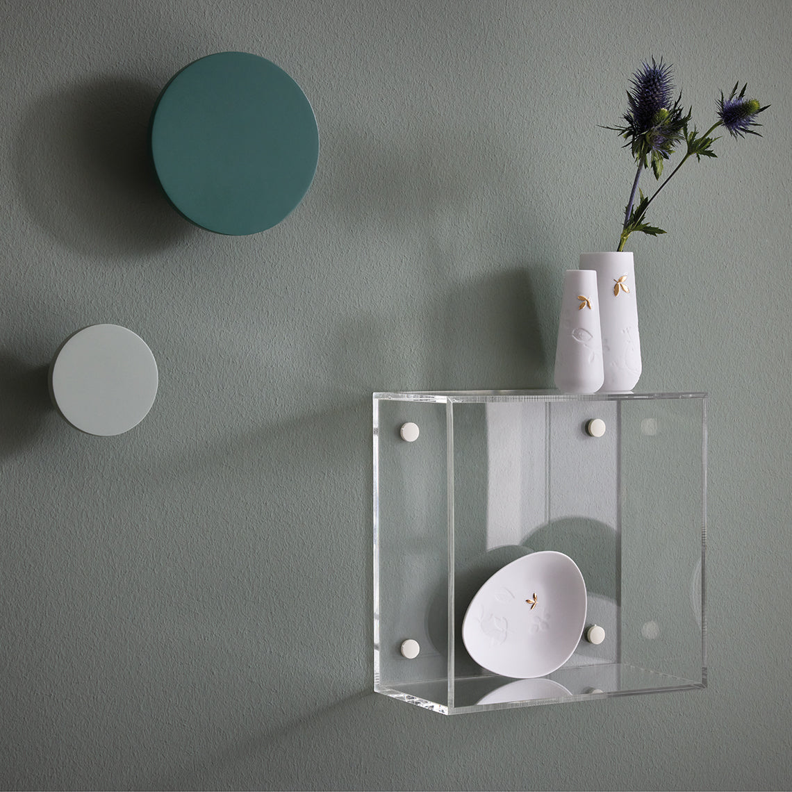 Taça pequena c/ folha dourada