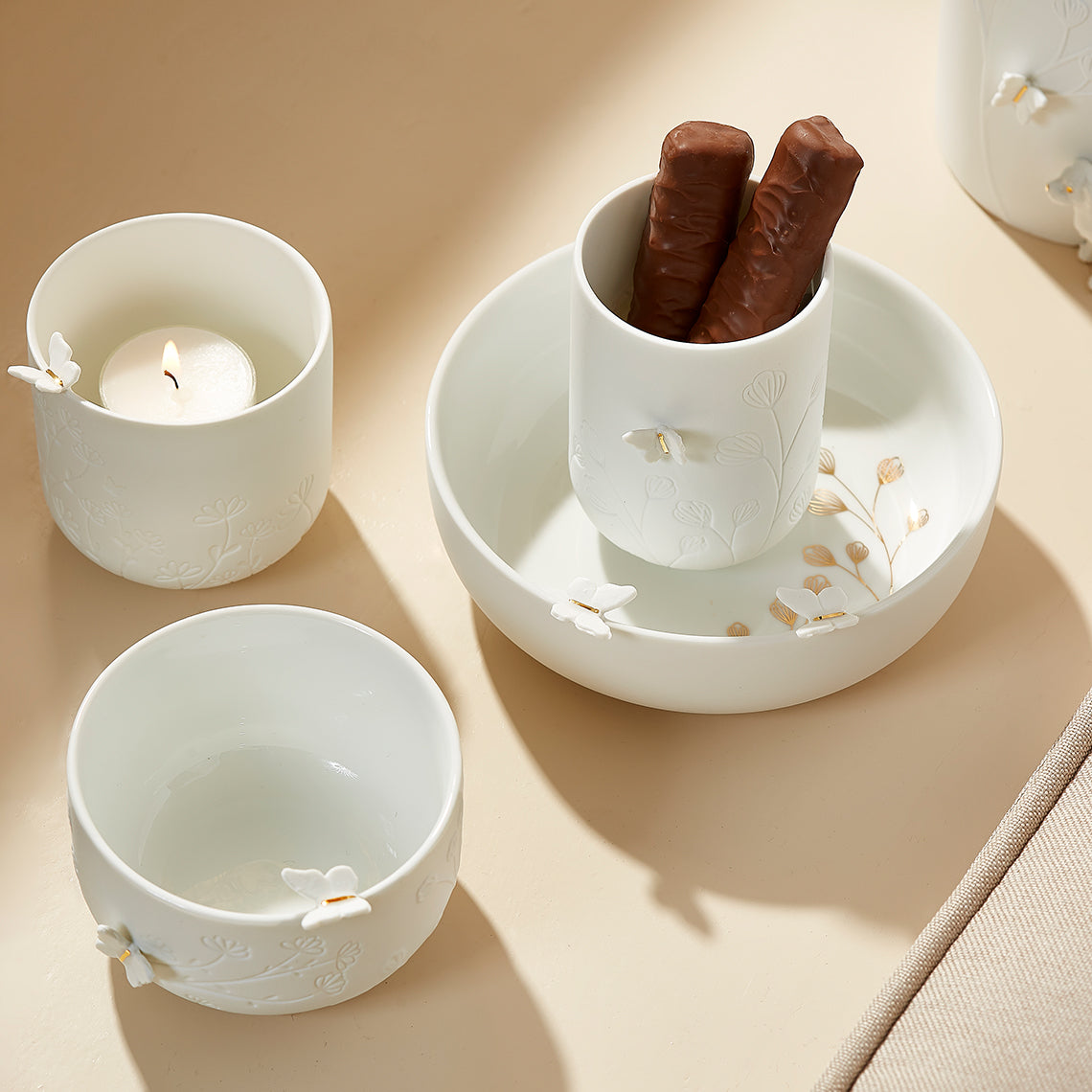 Bowl Pequena c/ Borboleta H6cm D9cm