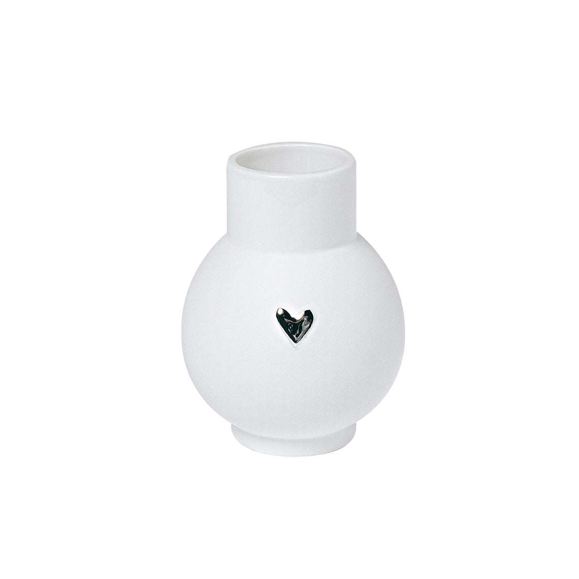 Jarra Lovely Pequena Coração Prateado 9cm