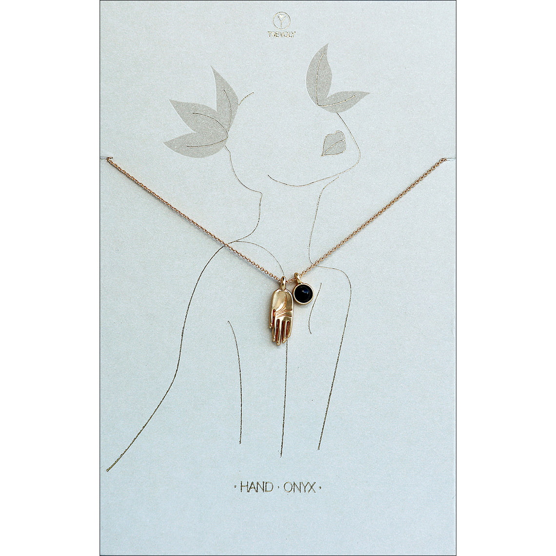 Colar "Mão de Ônix" Trevoly