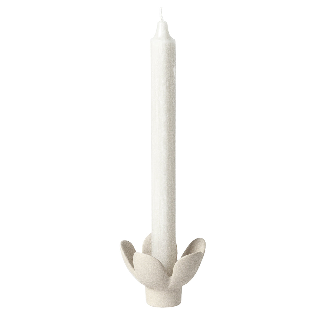 Candelabro Flor Beige