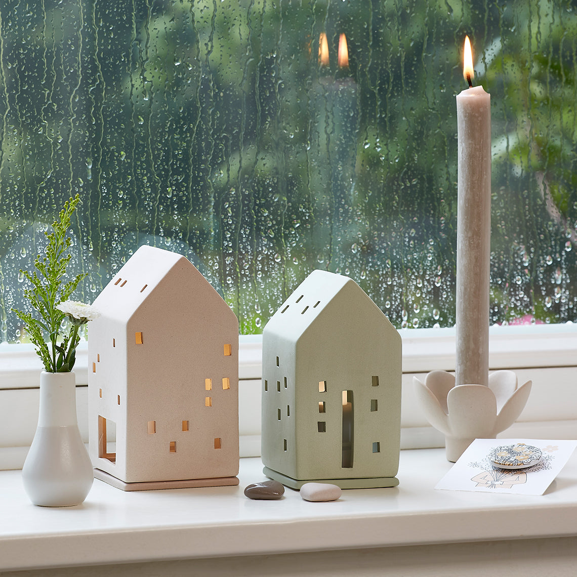 Casinha Tealight Eucalipto 13.5cm