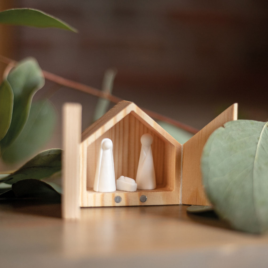 Presépio Mini Casinha Madeira
