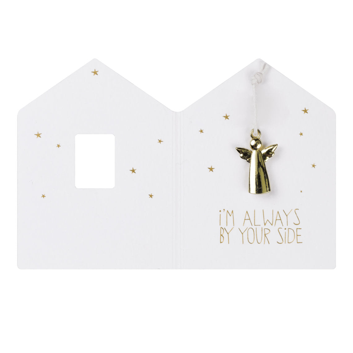 Mini Penduro Anjo da Guarda Dourado