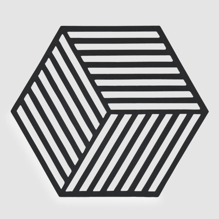 Base de Quentes Trivet Hexagon Preto
