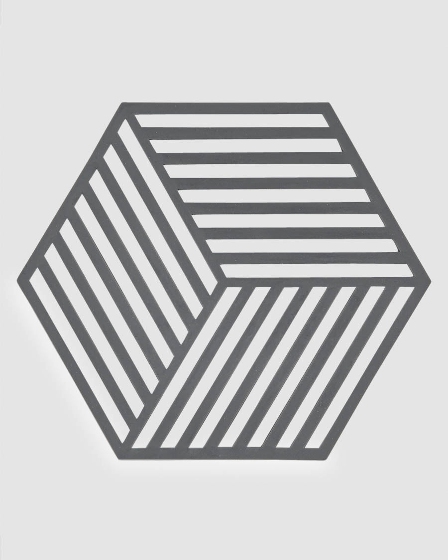 Base de Quentes Trivet Hexagon Cinza