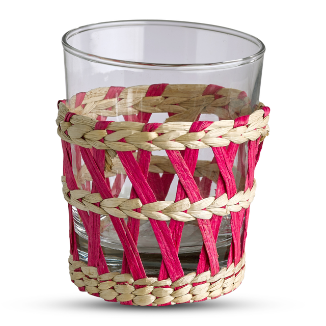 Set de 6 Copos Palhinha Colorida