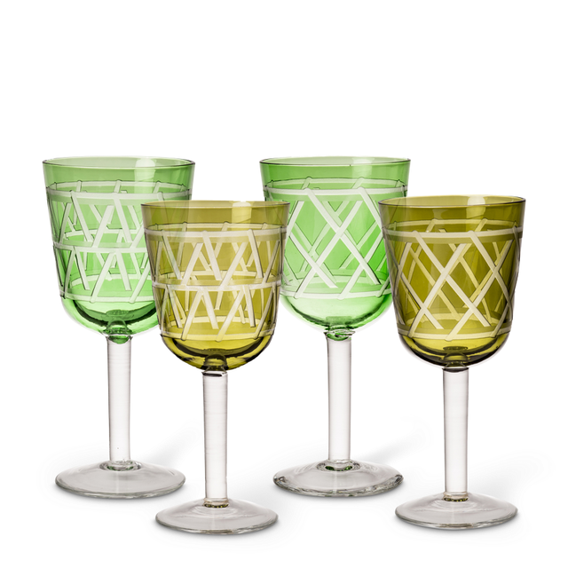 Set 4 Copos de Vinho Tie Up