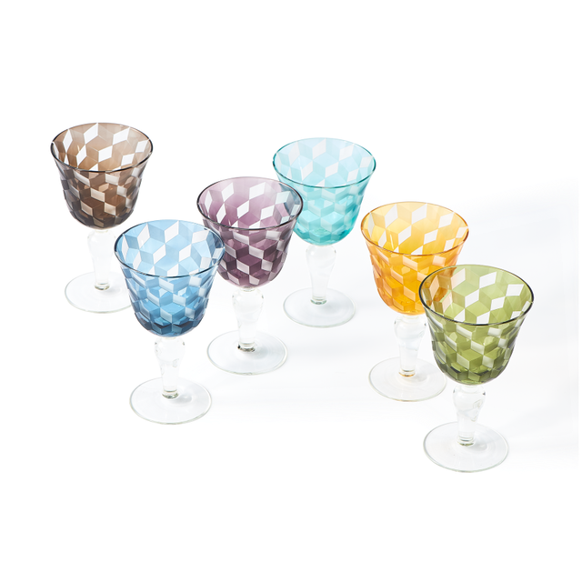 Set de 6 Copos de Vinho BLOCKS