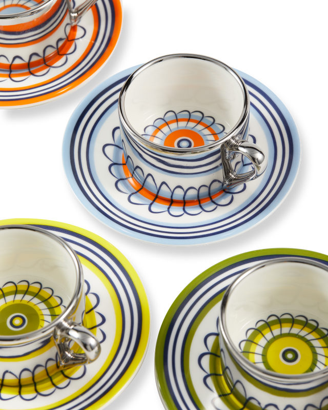 Set 2 Chavenas Expresso Floral