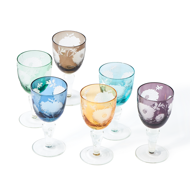 Set 6 Copos de Vinho Peony