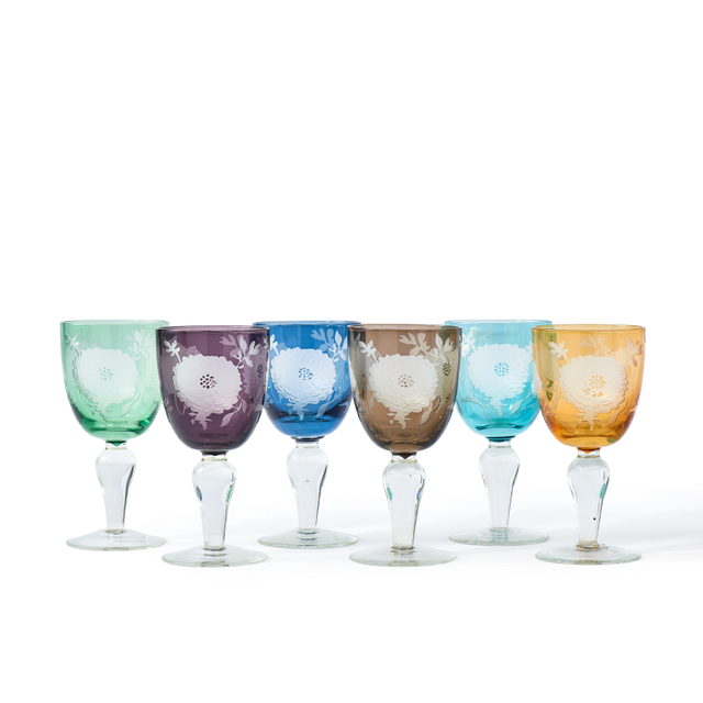 Set 6 Copos de Vinho Peony