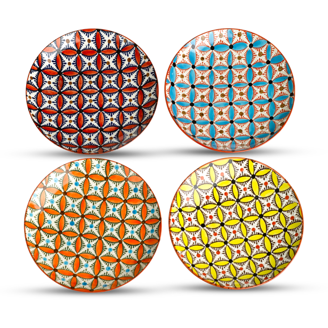 Set de 4 Pratos Hippy