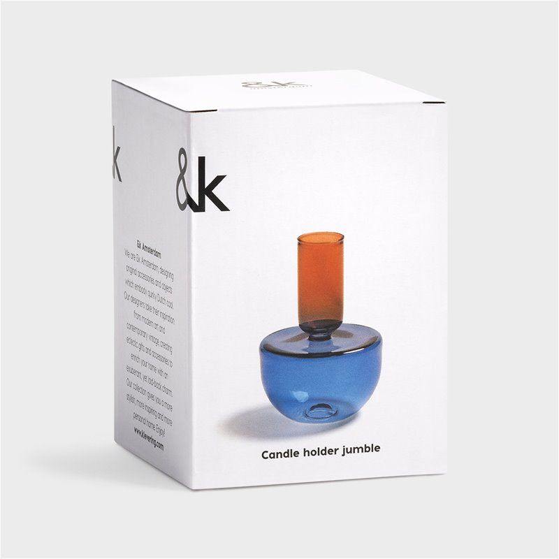 Castiçal Jumble Vermelho e Azul