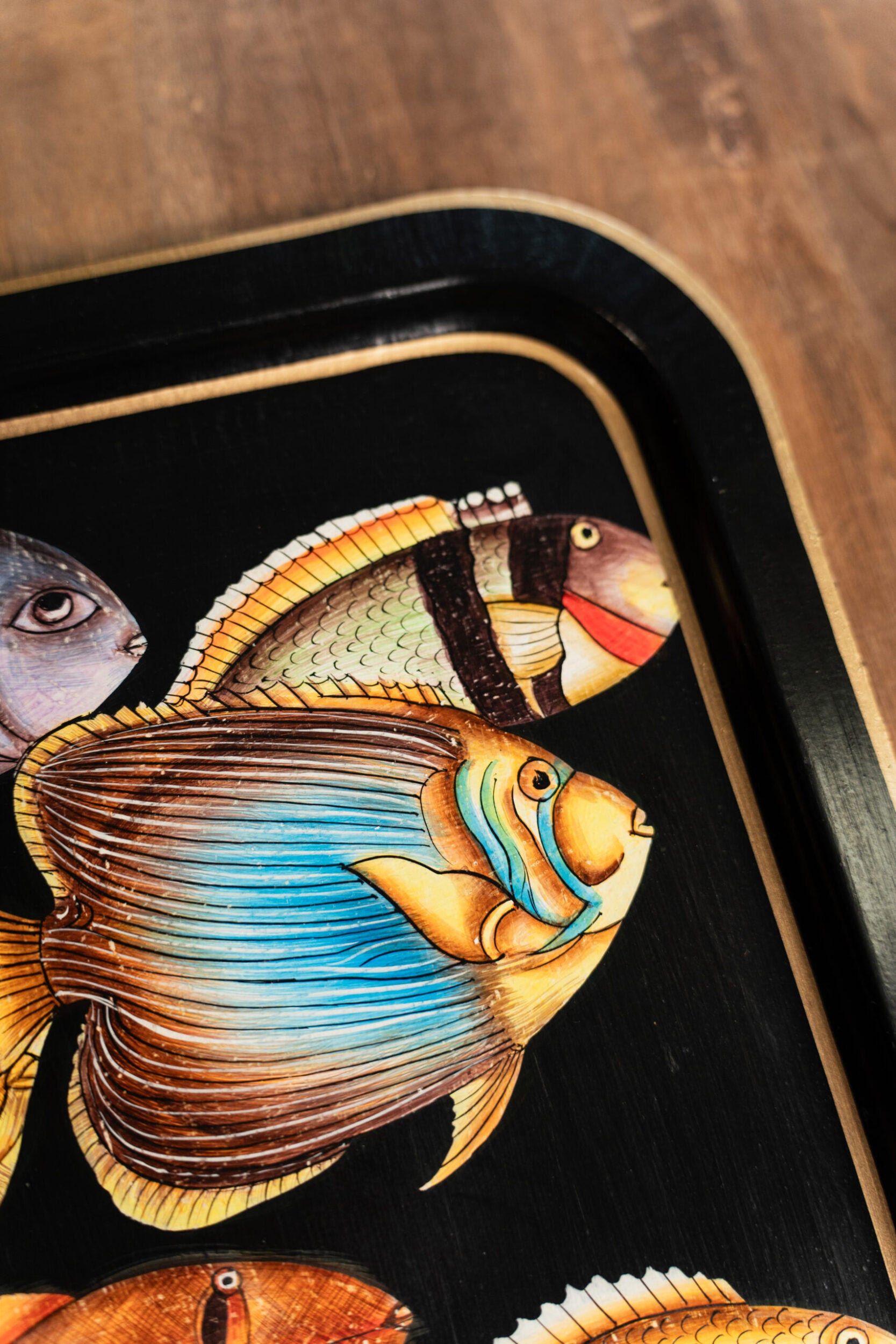 Tabuleiro Rectangular c/ Peixes coloridos 43x30cm