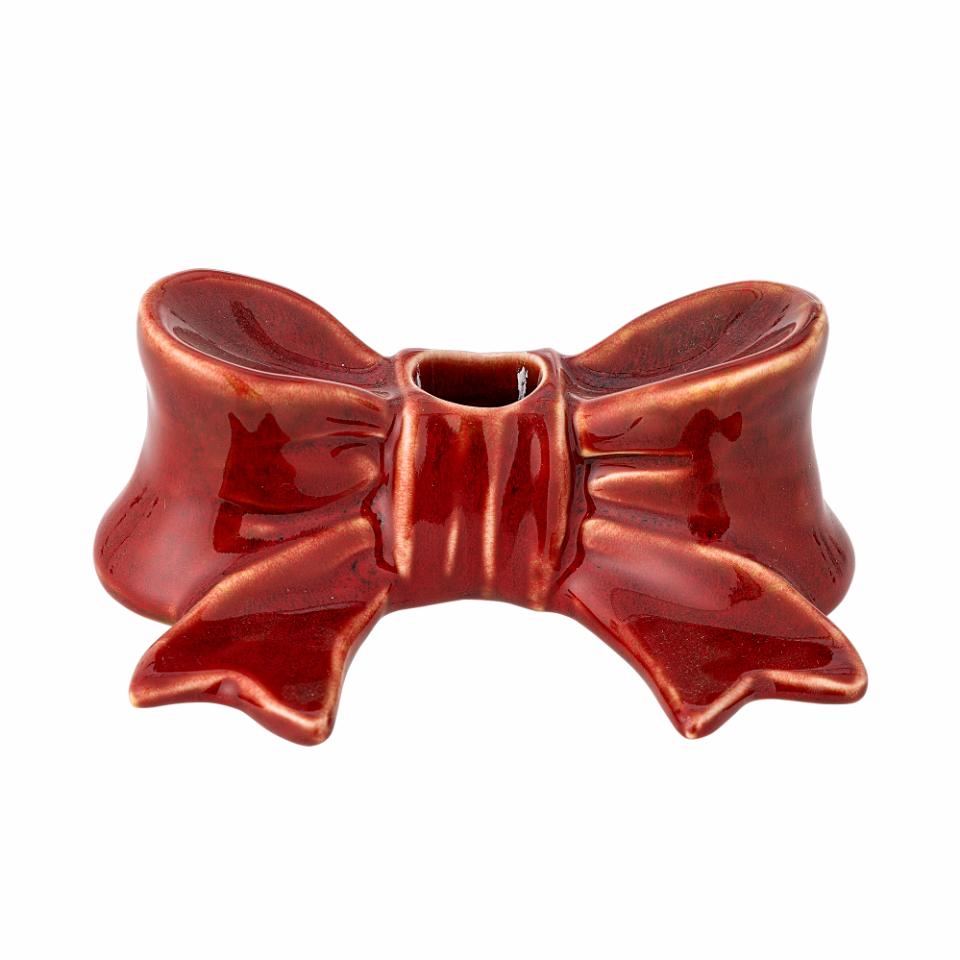 Candelabro Laço Vermelho 13cmx5cm