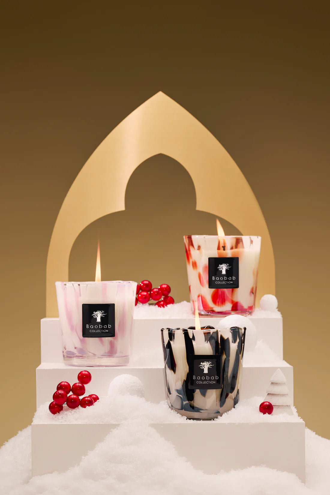 Set 3 Velas Pearls 8cm