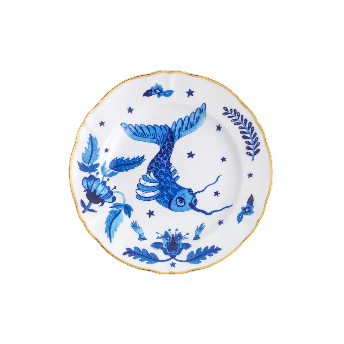 Prato de Sobremesa Blue Fish D20,50cm