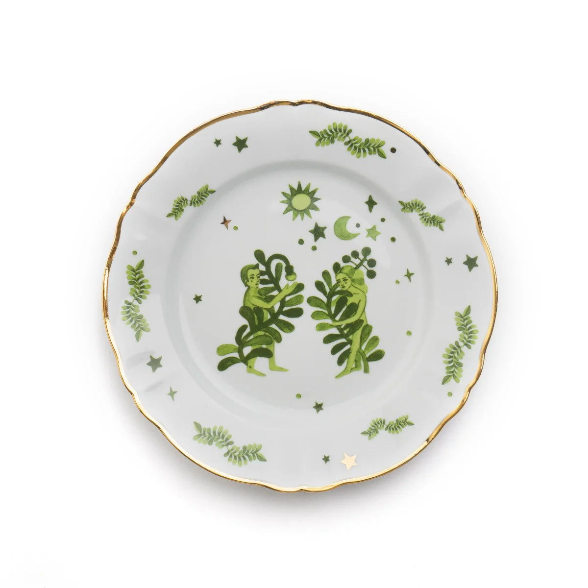 Prato Ladeiro Floral Verde D26,5cm