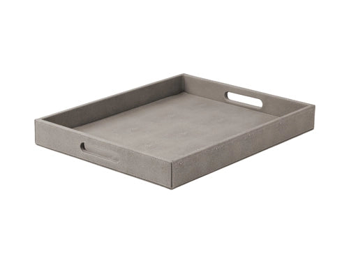 Tabuleiro Sting c/pegas 45x35cm Cinza Escuro