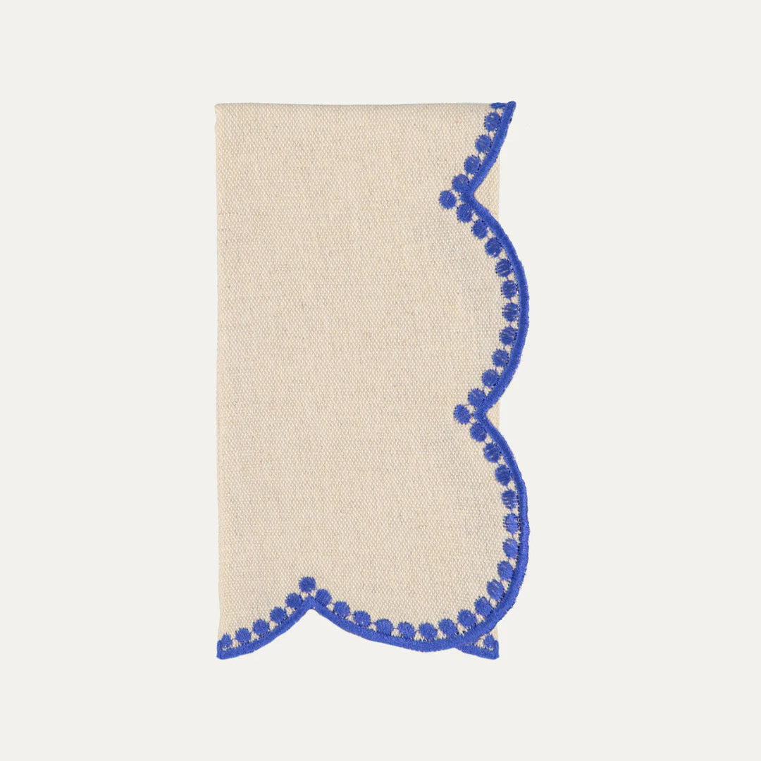 Guardanapo Gotas, Bege com Azul