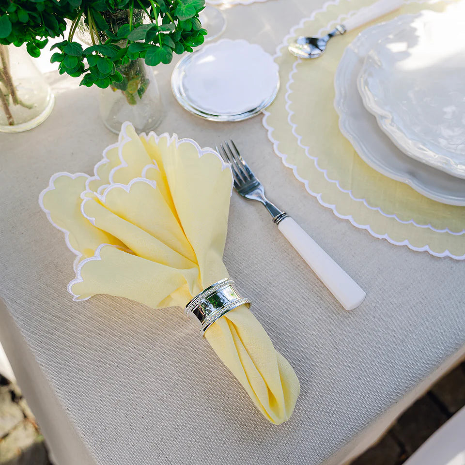 Guardanapo Filipa Amarelo com Branco