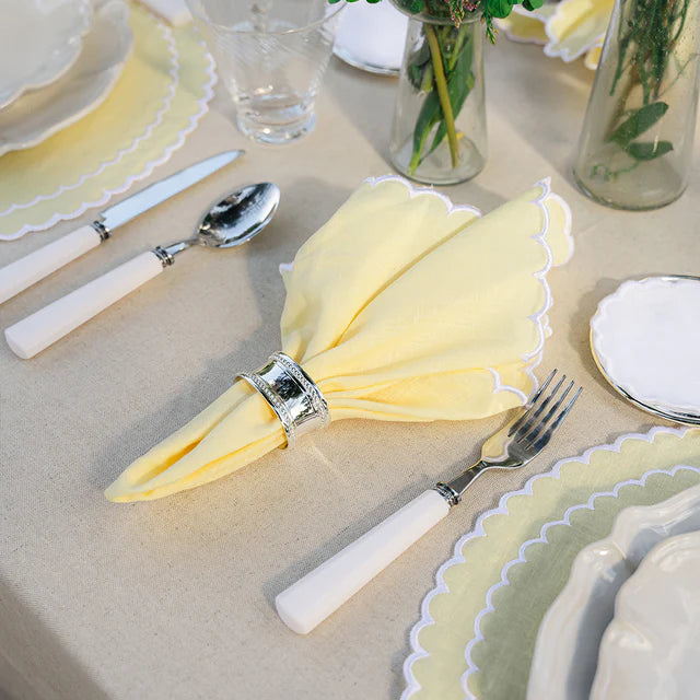 Guardanapo Filipa Amarelo com Branco