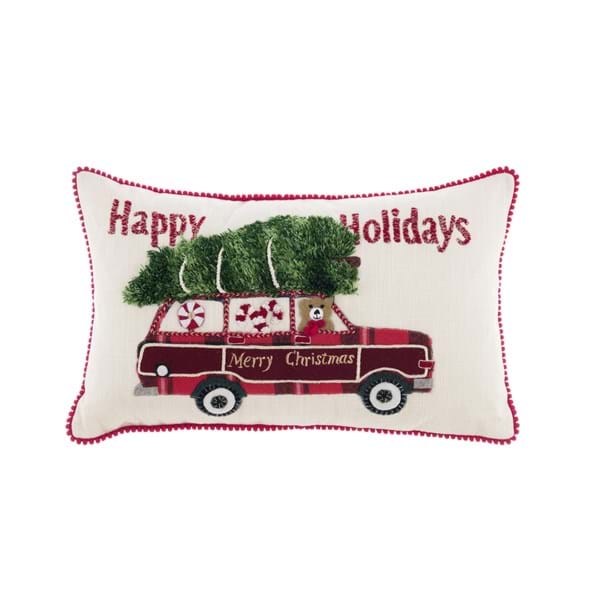 Almofada Carro Happy Holidays 30x50cm